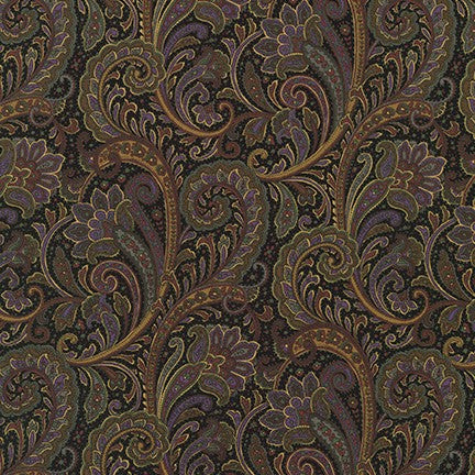 Paisley Prints - Black Yardage