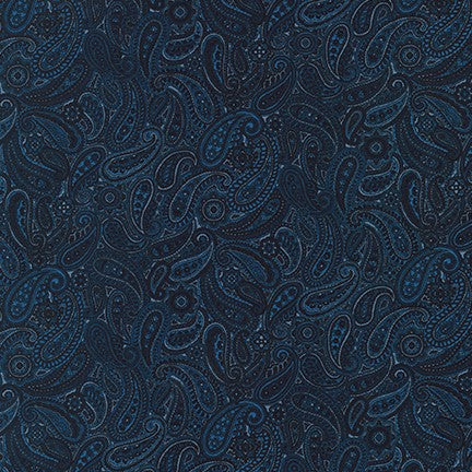Paisley Prints - Navy - Remnant