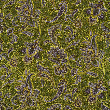 Paisley Prints - Green Yardage