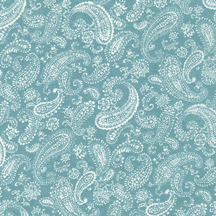 Sevenberry Petite Lawn - Paisley Blue Yardage