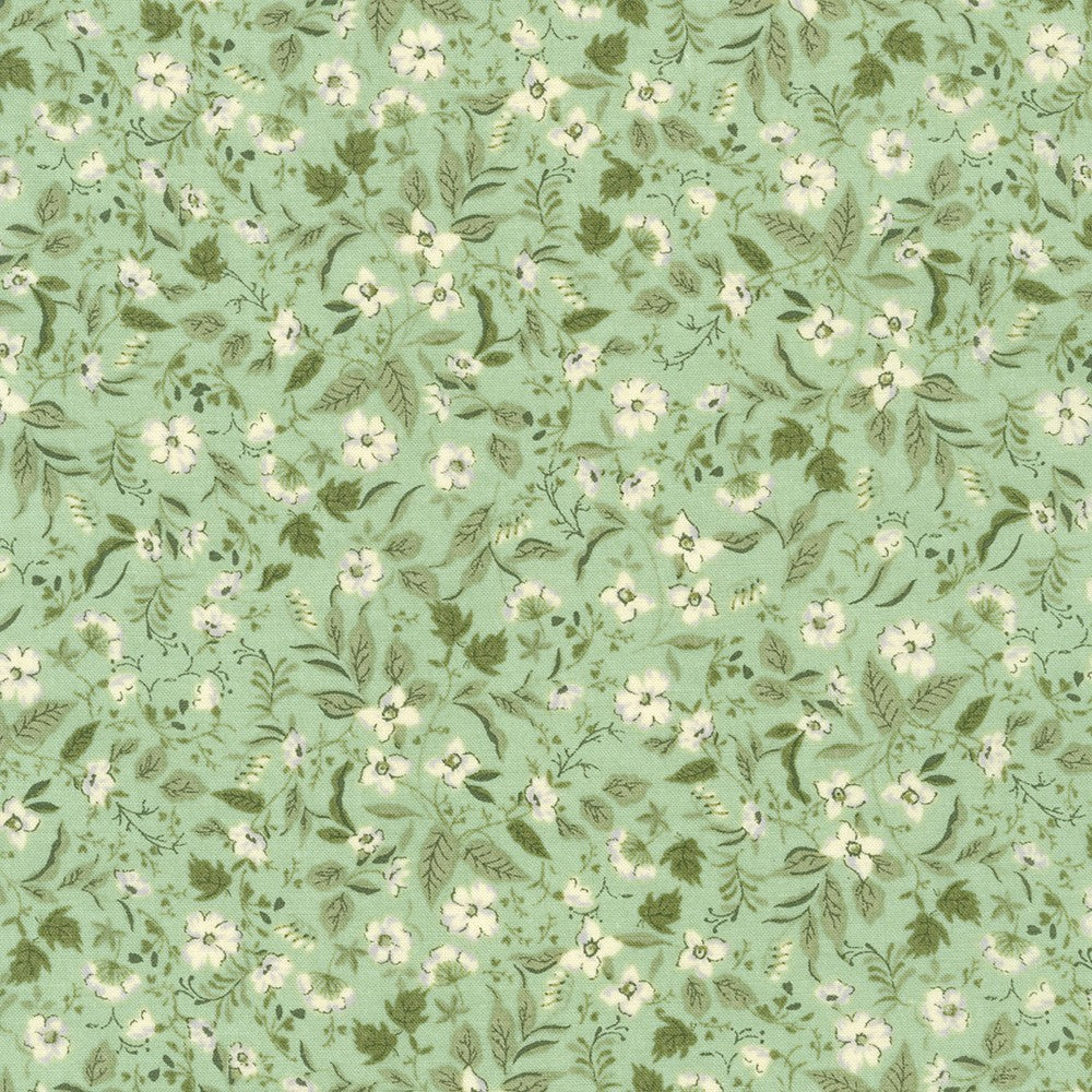 Sevenberry Petite Nostalgia Lawn - Sage Yardage