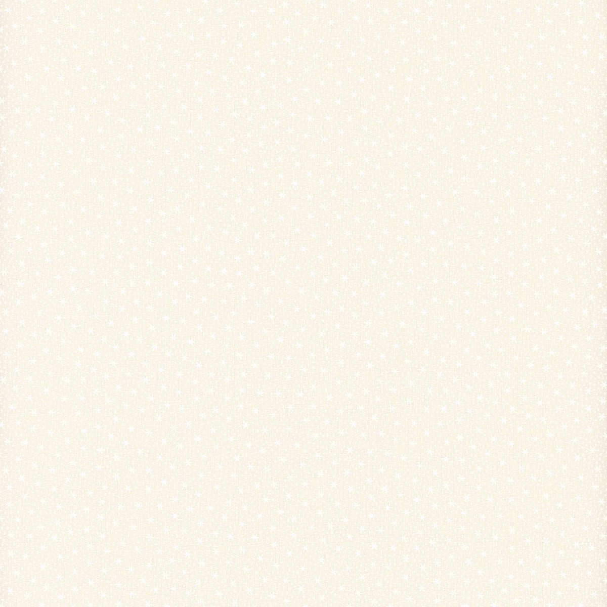 Muslin Mates Falling Snow Muslin fabric by Moda Fabrics featuring delicate tone-on-tone white snowflakes on a soft muslin cream quilting cotton background.
