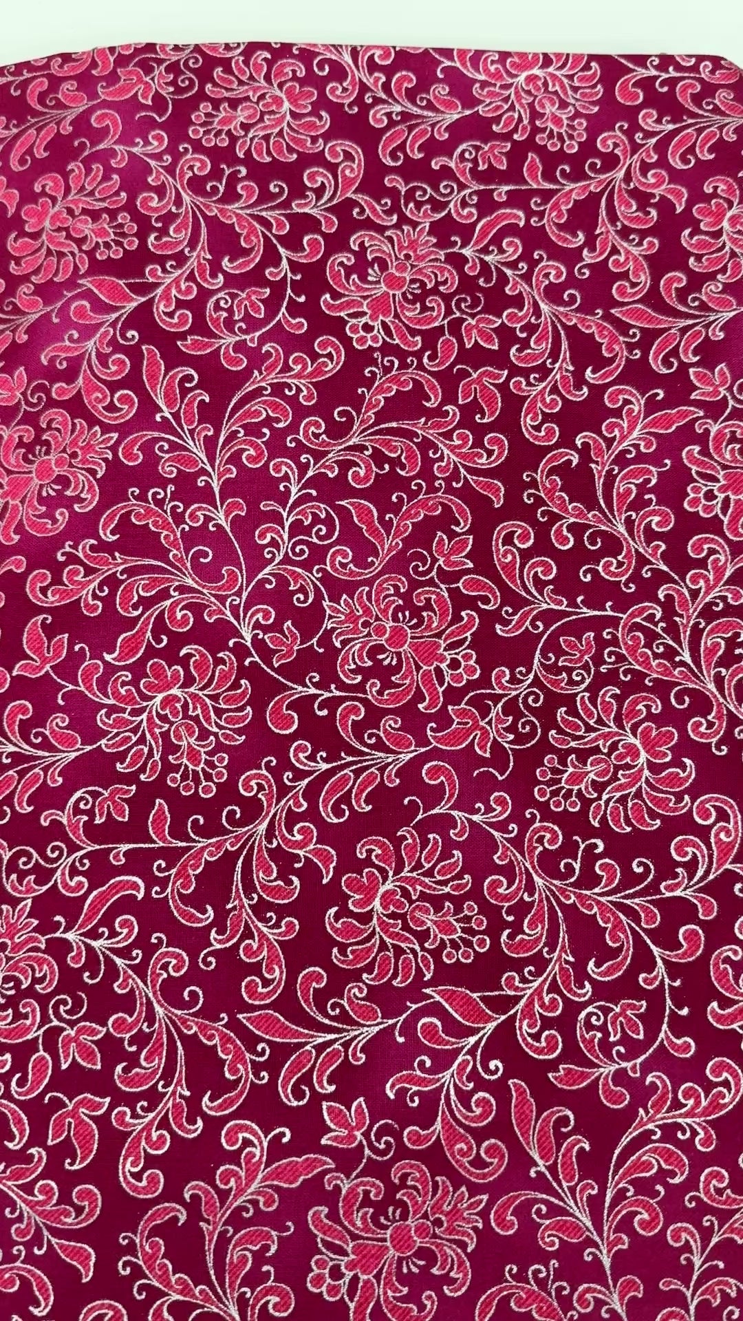 Joli Bijou – Swirls Peony Silver Metallic Fabric by Studio RK for Robert Kaufman