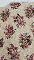 Vintage floral cotton fabric featuring colorful bouquet medallions on a cream foulard background, Marseille collection by Dover Hill for Benartex.