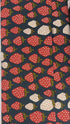 Under the Apple Tree Queen of Berries Starry Night Unbleached Canvas Fabric by Loes Van Oosten for Cotton + Steel featuring red and cream strawberries on navy background.