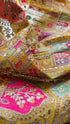 Embroidered Mustard Georgette with Sequins and Thread Work