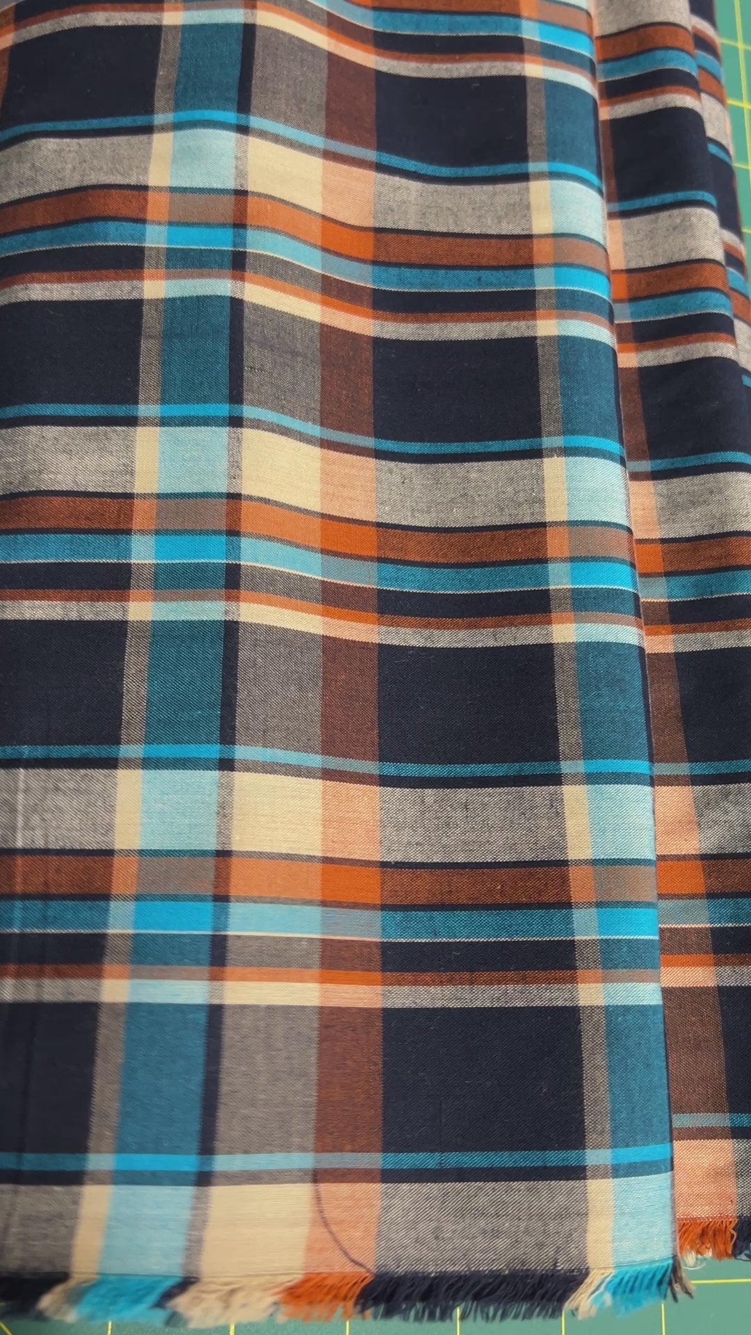 Kaufman - Mad for Madras Plaid Yarn Dyed Turquoise