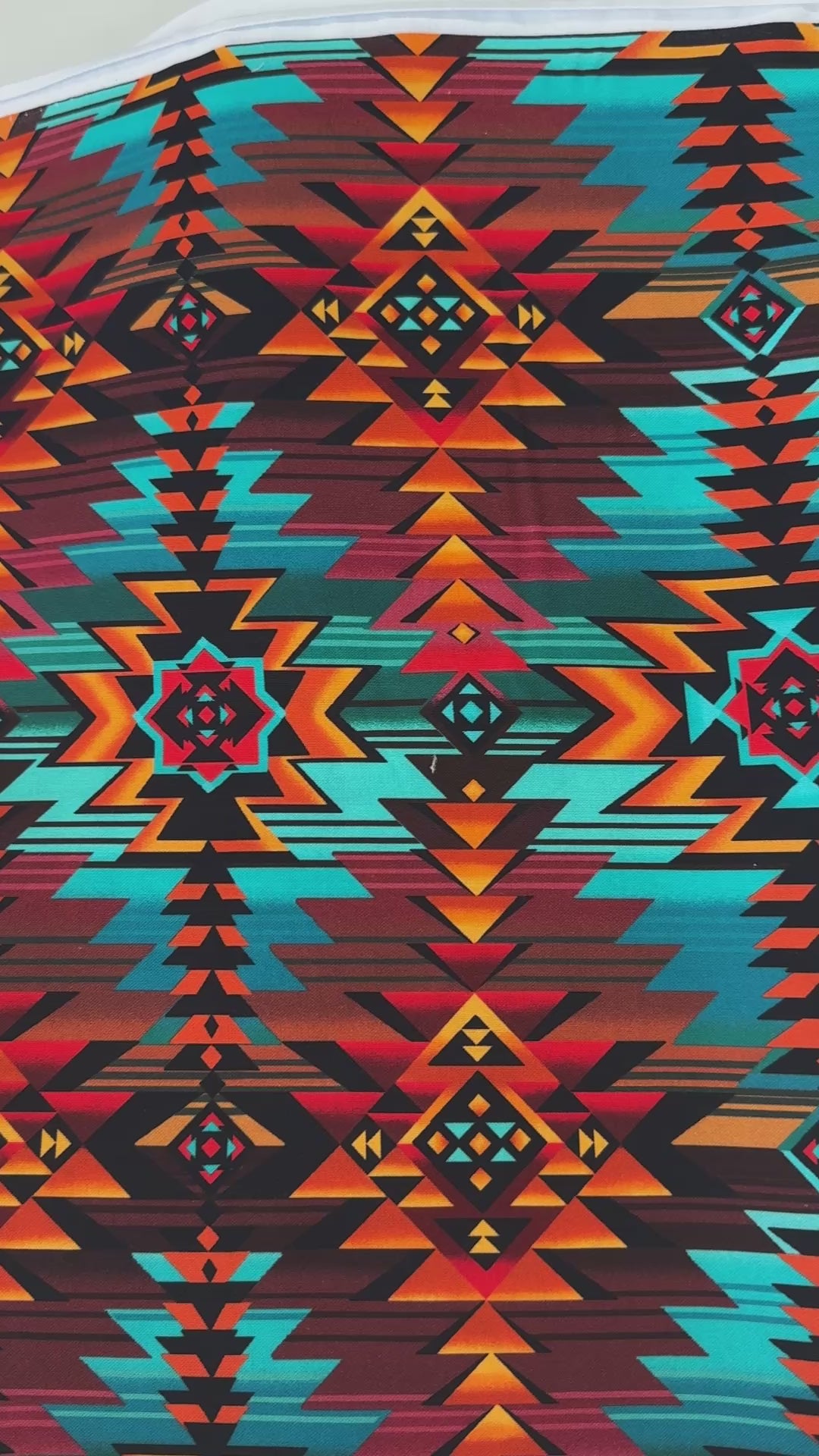Southwest Blanket Print Turquoise fabric by Timeless Treasures – 100% cotton Southwestern pattern for quilts and rustic décor.