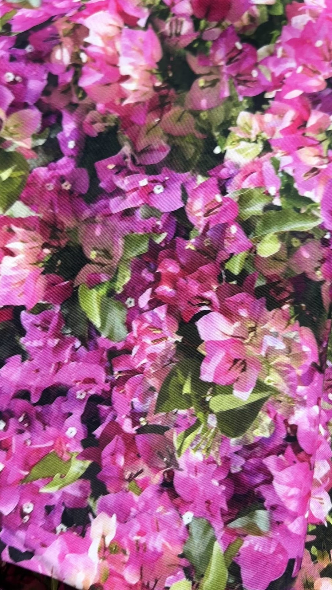 Mediterranean Escape – Bougainvillea floral fabric with purple digital print by Hoffman Fabrics