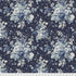 Blue and ivory floral bouquets with roses on a navy background cotton fabric, Stapleton Park Blue from the Sanderson Vintage Collection by FreeSpirit Fabrics.