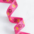 pink floral polyester webbing for bag making and sewing projects