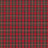 Red tartan plaid cotton fabric with green and cream stripes by Robert Kaufman