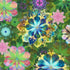 Venice Florals Garden cotton fabric by Christiane Marques for Robert Kaufman featuring colorful watercolor flowers on a lush green botanical background, ideal for quilting, apparel, bags and home décor.