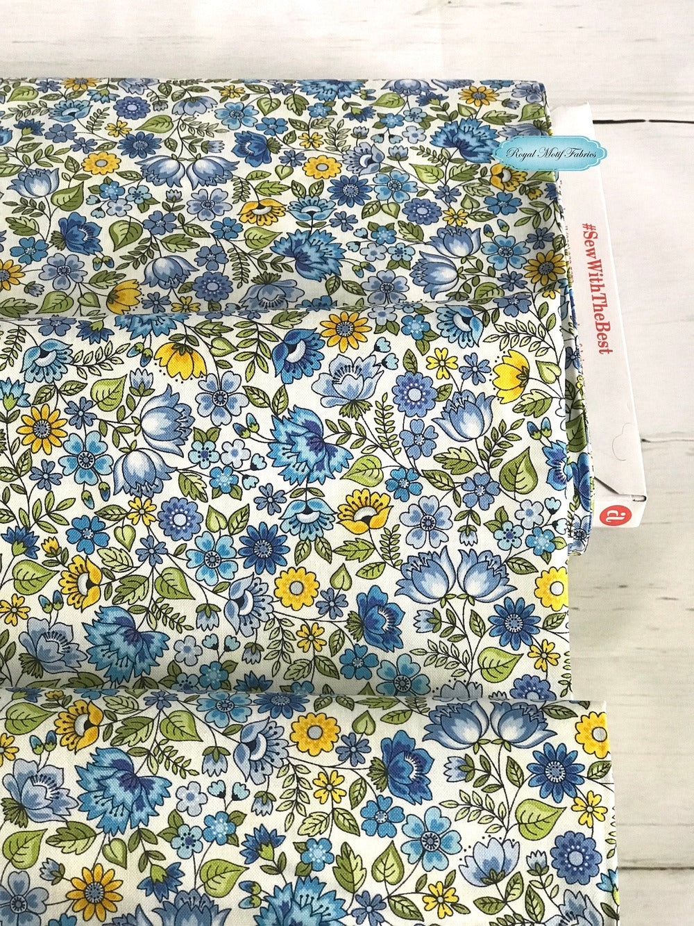 Bloom - Spring Chintz Blue - 1/2 Yard Remnant