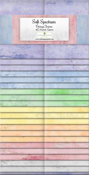 Soft Spectrum Vintage Texture 40 Karat Gems/Jelly Roll by Wilmington Prints
