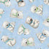 Tossed polar bears on sky blue fabric – Arctic Nights by Bunnies by the Bay for Timeless Treasures