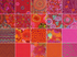 Kaffe Fassett Lipstick 5" Squares/Charm Pack by Free Spirit Fabrics