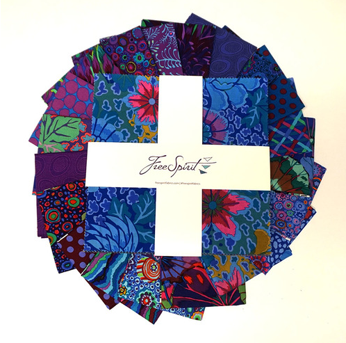 Kaffe Fassett Peacock 10" Squares/Layer Cake by Free Spirit Fabrics