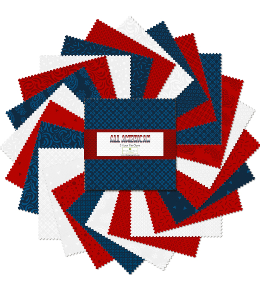 All-American 5 Karat Mini Gems/Mini Charm Pack by Wilmington Prints 