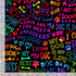Dog Best Friends Rainbow Writing Fabric