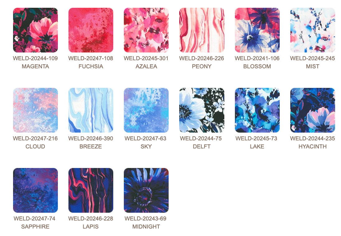 Robert Kaufman Wishwell Wild Blue Charm Pack