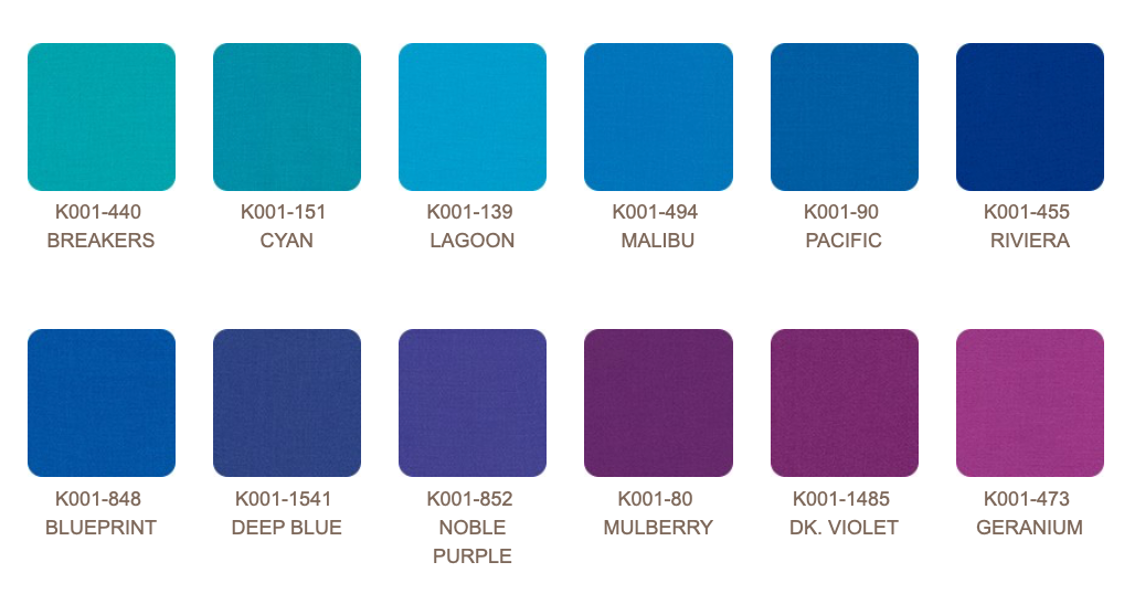 Kona Cotton Peacock Palette Half Roll