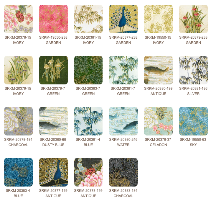 Imperial Collection 17 Roll Up by Studio RK for Robert Kaufman – 40 precut 2.5" strips in coordinating metallic designs.