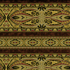Casablanca - Border Brown fabric by Jinny Beyer for RJR Fabrics with ornate brown and gold symmetrical border design on 100% cotton.