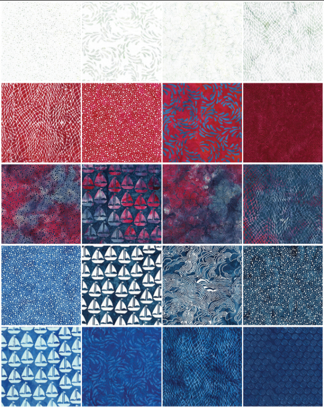 Island Batik - Sail Away Batik Strip Pack