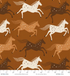 Wild Horses Delightful Golden Canvas Fabric – horse print by Loes Van Oosten from Wild & Free for Cotton + Steel.