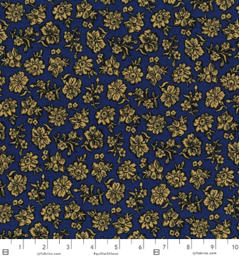 RJR Fabric - River Song - Shadow Flower Navy
