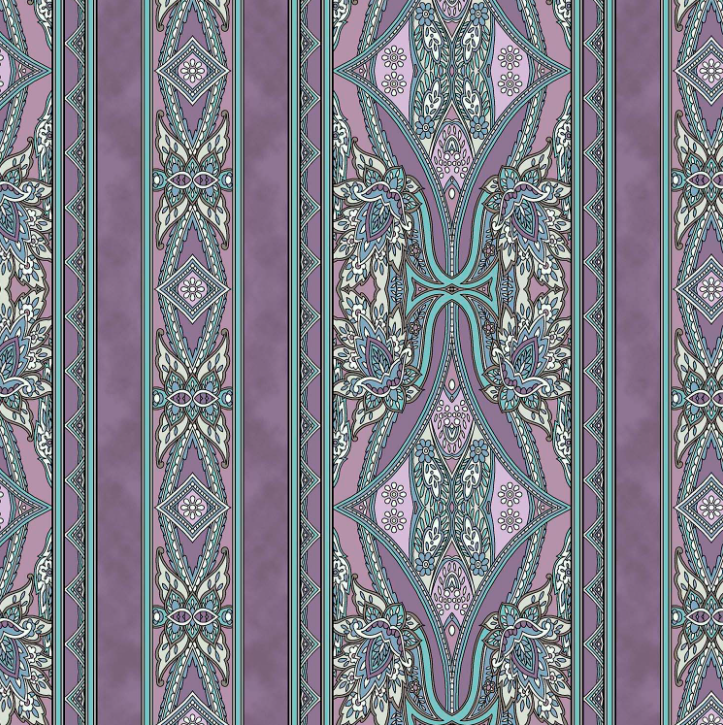 Maison - Border Taupe Mauve by Jinny Beyer