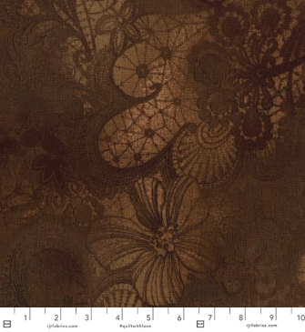 Miyako Medium Brown Fabric by Jinny Beyer – tonal brown cotton quilting fabric for RJR Fabrics.
