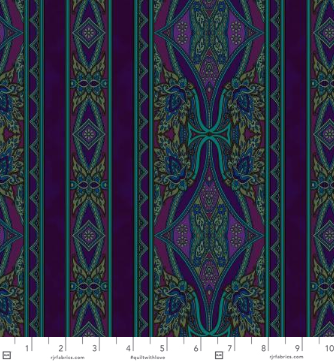 Maison Border Magenta Fabric by Jinny Beyer for RJR – rich magenta border print