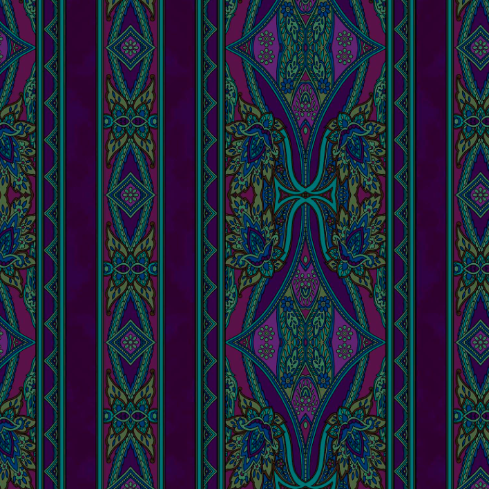 Maison Border Magenta Fabric by Jinny Beyer for RJR – rich magenta border print