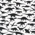 Alphabetosaurus - Black Dinosaurs on White by Robert Kaufman