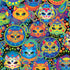 Bright Cat Sugar Skulls | Timeless Treasures