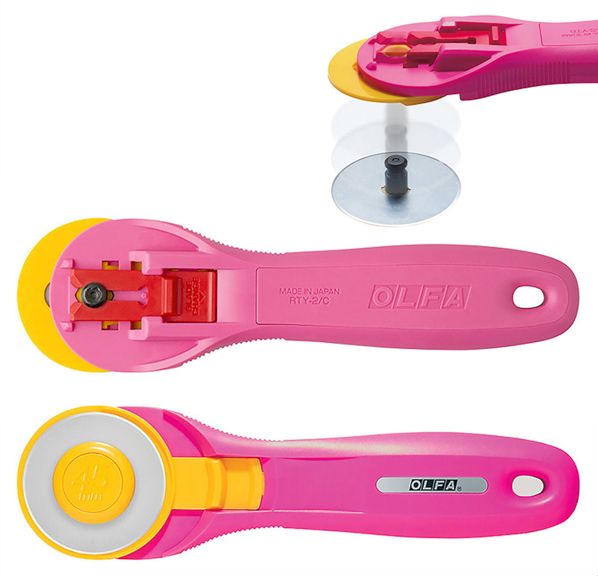 Olfa® 45MM Splash Rotary Cutter in Pink