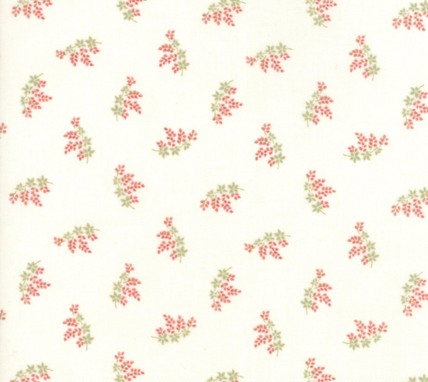 Fat Quarter - Victoria - Floral Charlotte Red/Rouge on Ivory