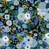 Wildwood – Garden Party Blue Fabric by Rifle Paper Co. for Cotton + Steel – botanical blue floral cotton print.